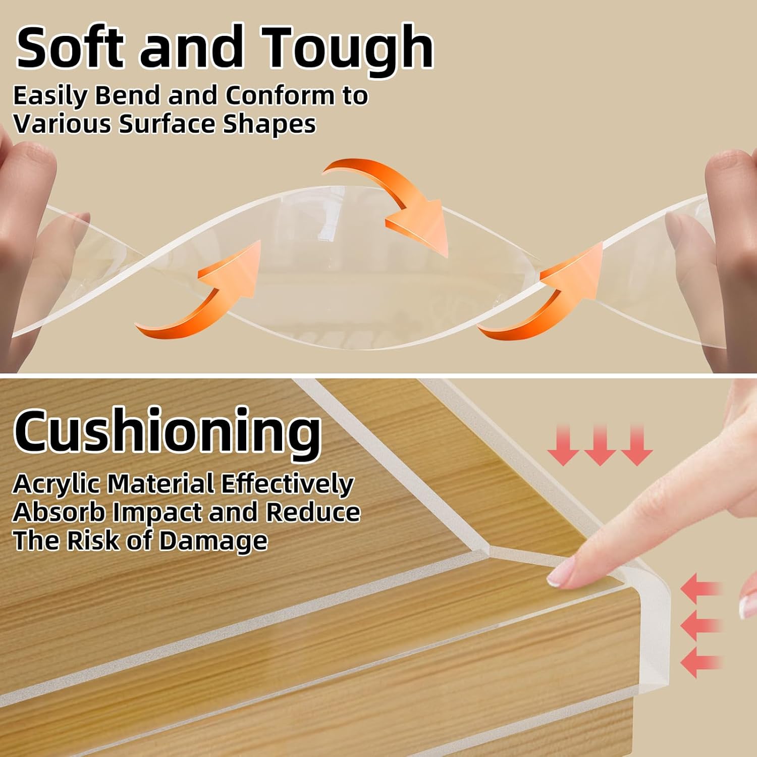 Clear Edge Protector,Safe Corner Protector, Anti-Sharp Edge Protector, for Furniture, Drawers