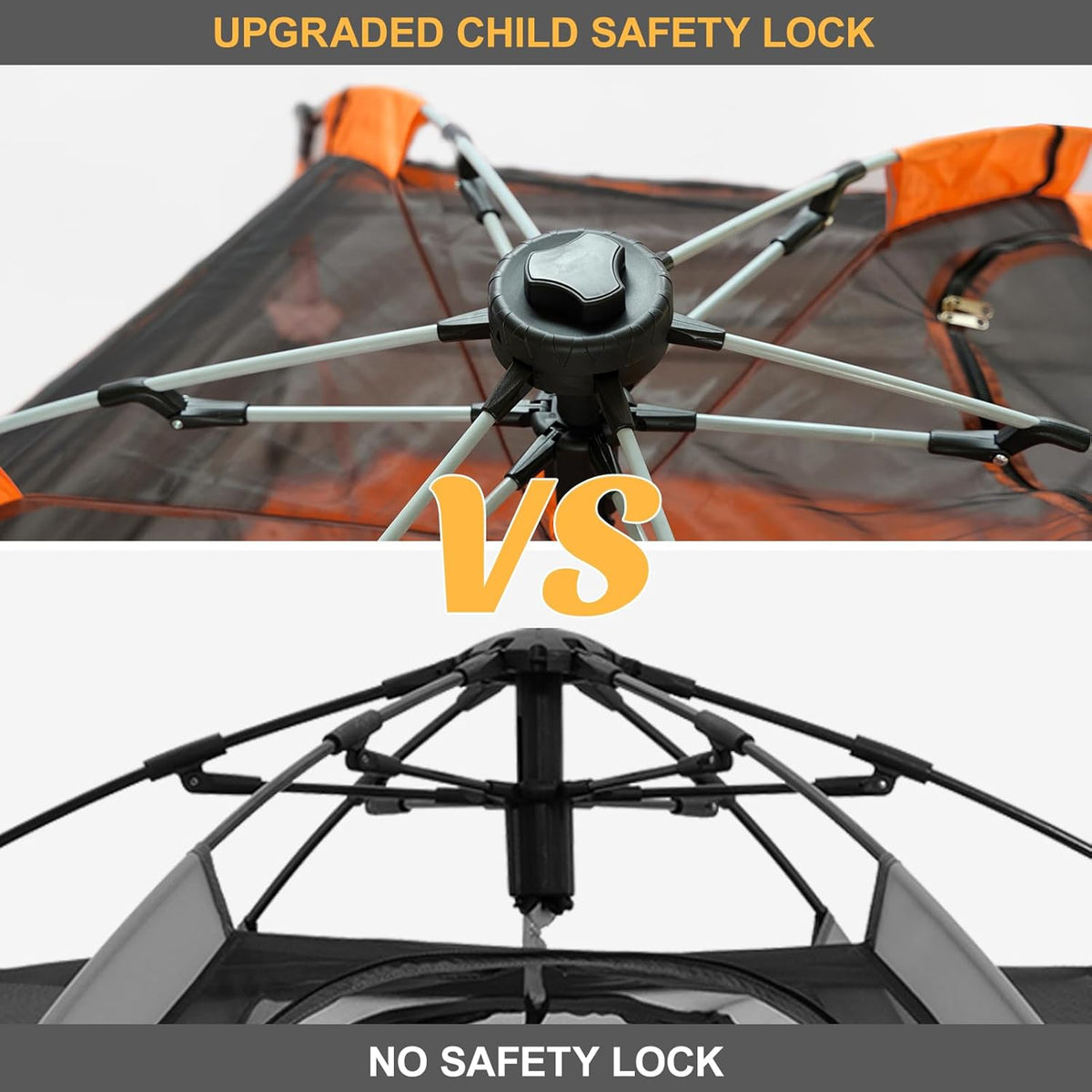 Baby Pop Up Playpen with Canopy, Pop Up Baby Pop Up Tent with Safety Lock, Portable Toddler Play
