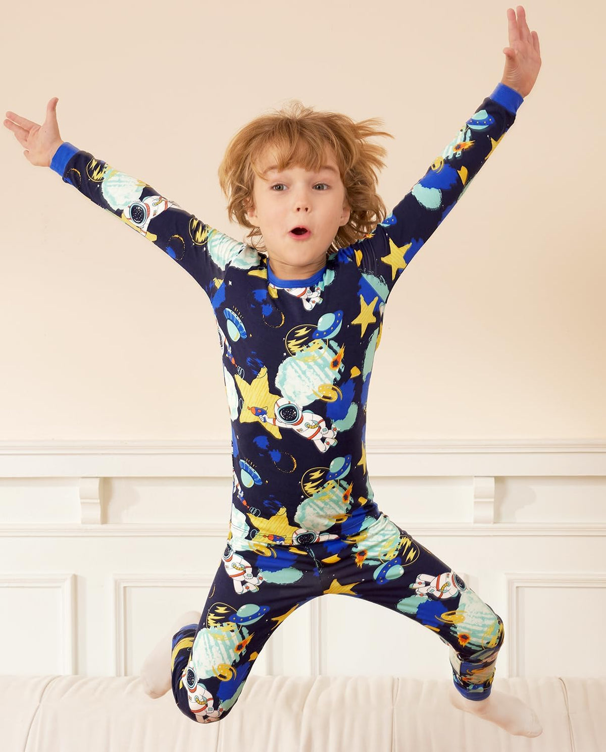 Bamboo Viscose Toddler Pajamas Boys Girls Baby 12M-8Y Pjs Sets Kids 2pcs Snug fit Long-Sleeve