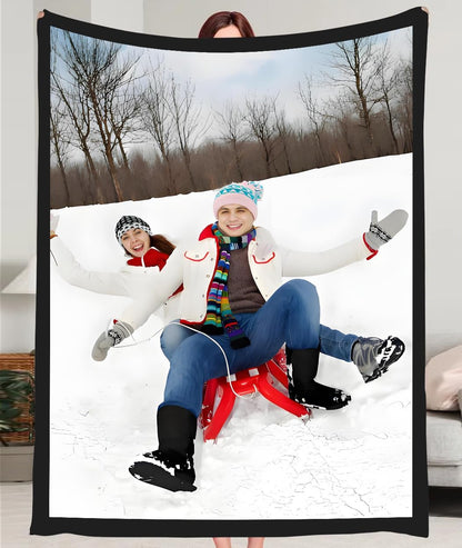 Ships Next Day, Custom Blankets with Photo, Personalized Blanket Using My Own Photo with Text
