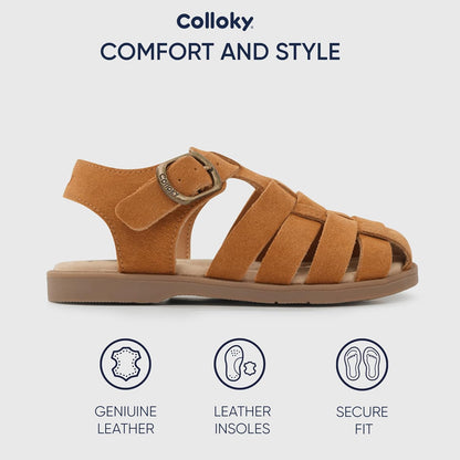 Toddler Girls Fisherman Buckle Sandals - Comfortable Summer Sandals with Closed Toe & Adjustable