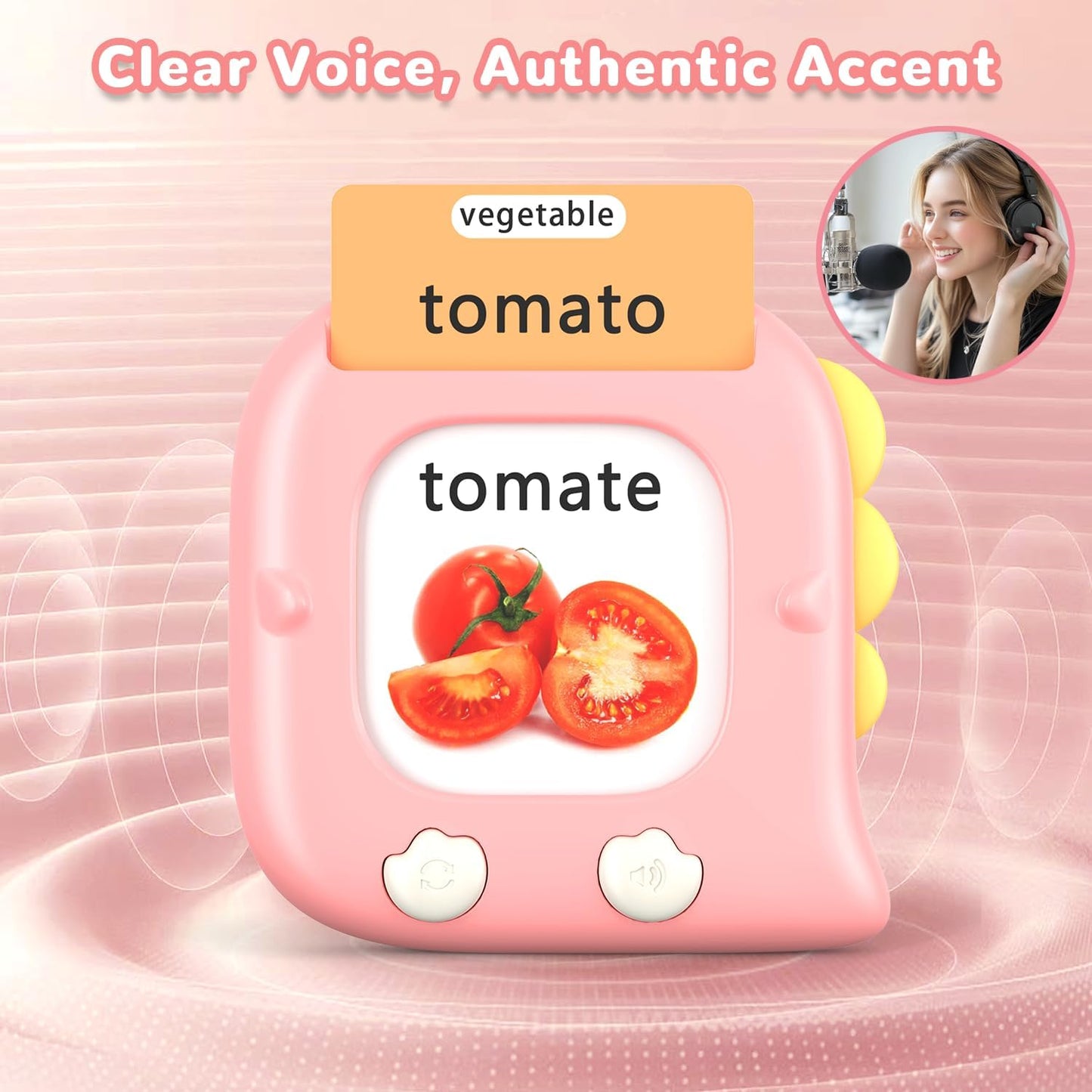 Kidzdo 520 Bilingual Spanish English Talking Flash Cards, Christmas Birthday Gifts for 2 3 4 5 6