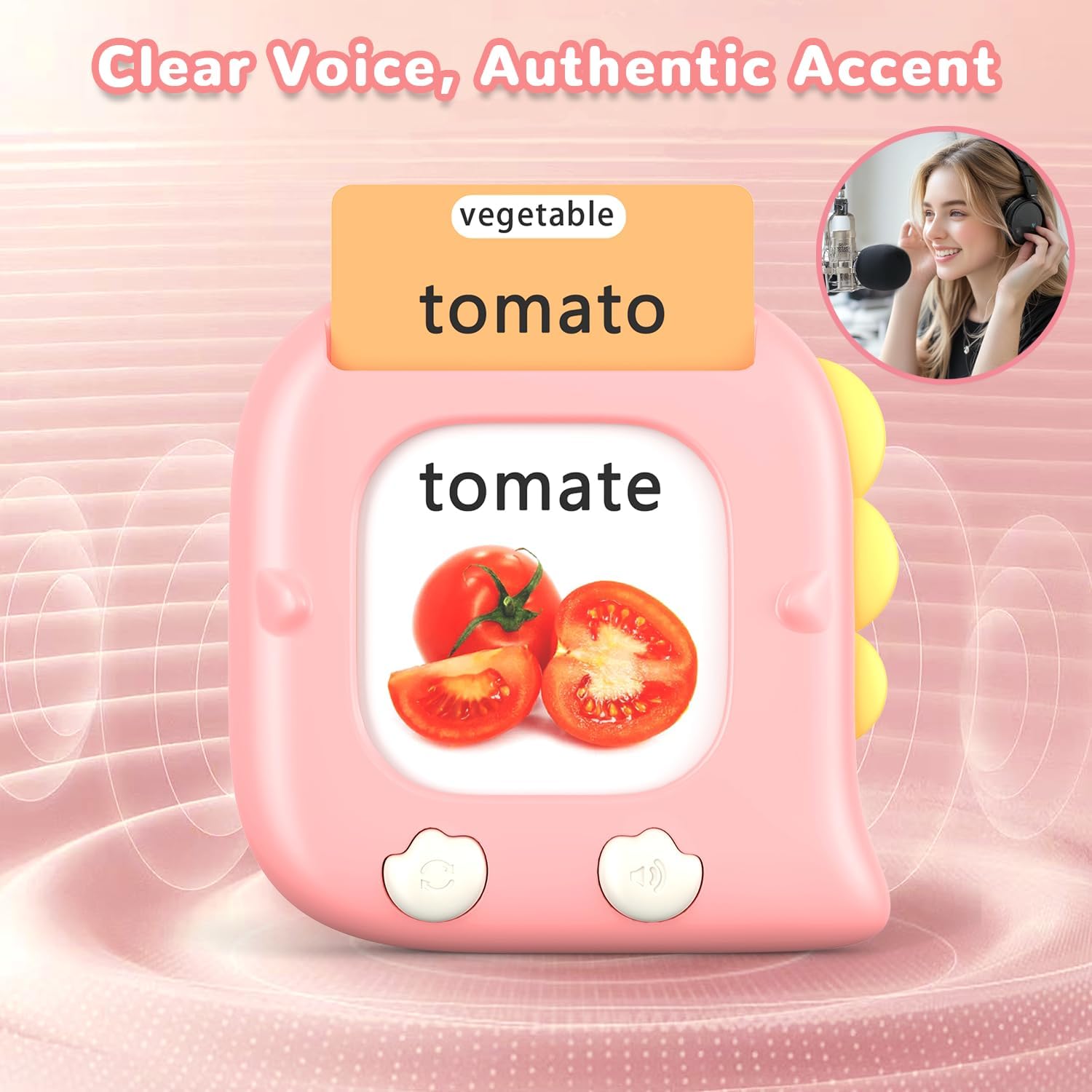 Kidzdo 520 Bilingual Spanish English Talking Flash Cards, Christmas Birthday Gifts for 2 3 4 5 6