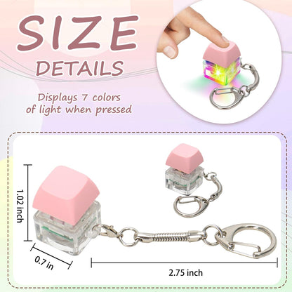 Keyboard Fidget Toys for Adults Keyboard Clicker with LED Light Keychain Fidget Sensory Fun Toys