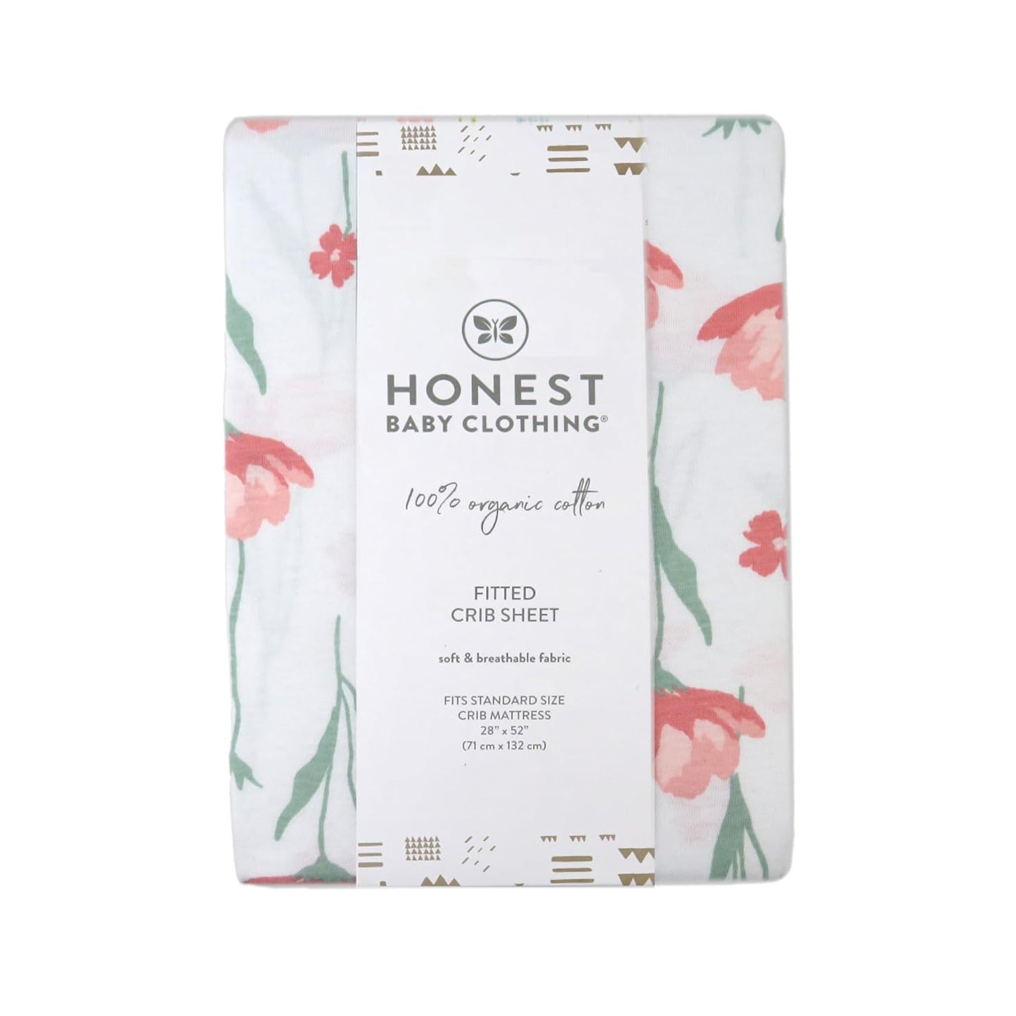 HonestBaby Unisex-Baby Fitted Crib Sheets Set Standard Mattress, 100% Organic Cotton Baby Boys