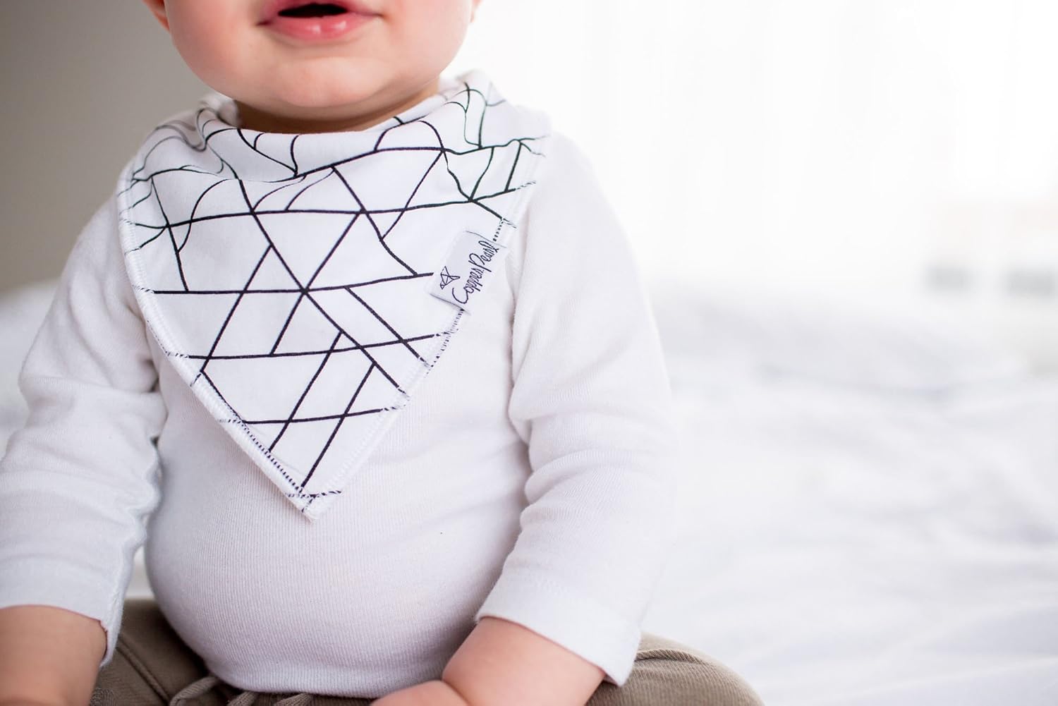 Copper Pearl 6 Pack Soft Cotton Baby Bibs for Drooling and Teething, Absorbent Drool Bibs for Baby