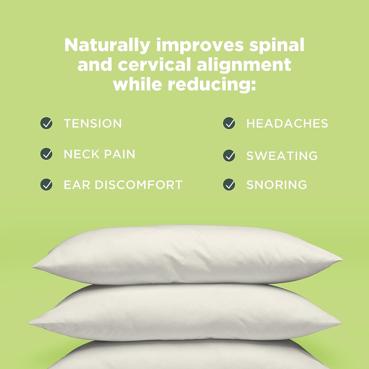 Bean Products Kapok 14" x 20" Japanese Pillow - Breathable, Eco-Friendly and Durable Organic Cotton