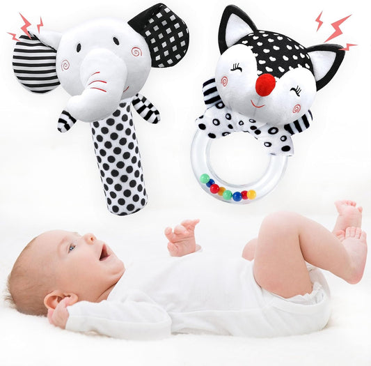 Baby Rattles 0-6 Months Baby Toys 0-6 Months, Newborn Toys 0 3 Months Brain Development, Infant