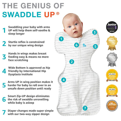 Love to Dream Swaddle UP, Organic Cotton, Baby Sleep Sack, Self-Soothing Swaddles for Newborns, Get