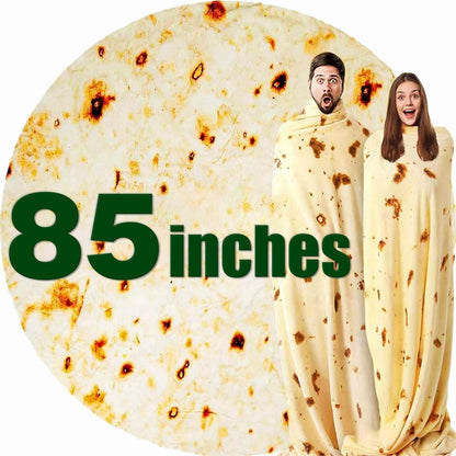 85in Burrito Tortilla Blanket White Elephant Gifts for Adults Useful Taco Throw Blankets Woemn Men