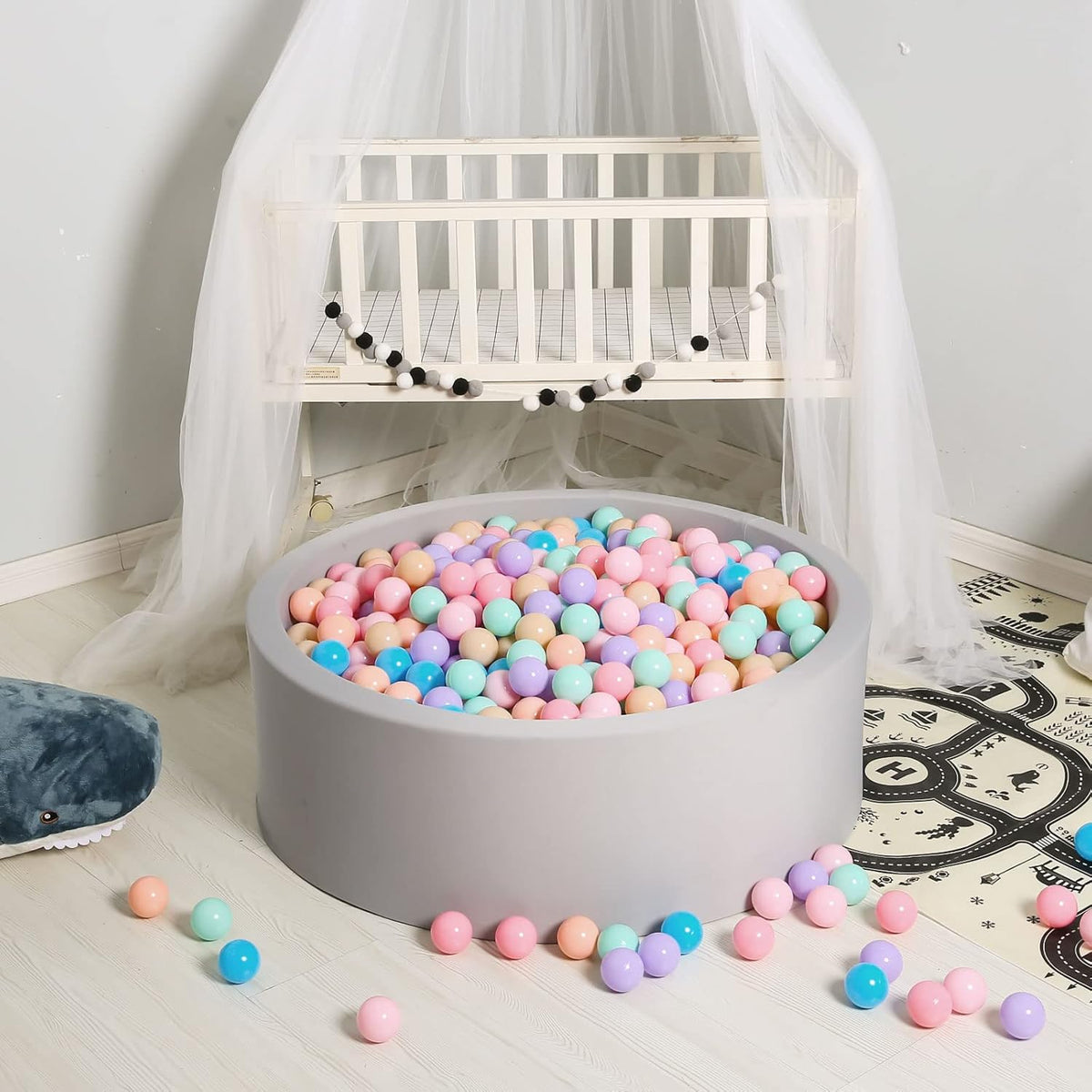 GOGOSO Ball Pits Balls for Toddlers Pack of 50 100 200 Plastics Shape Ball Non-Phthalate Non-BPA