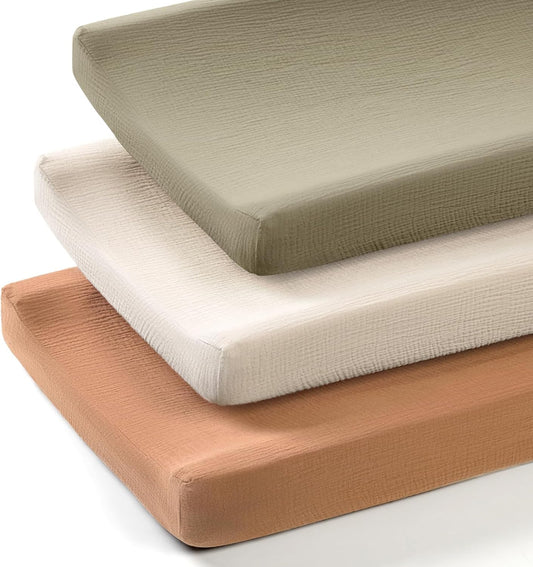 lulumoon Baby Changing Pad Cover: Muslin Diaper Changing Table Pad Cover - Changing Pad Sheets for