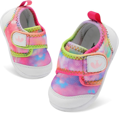 FEETCITY Baby First Walking Shoes Boys Girls Infant Sneakers Crib Shoes Breathable Lightweight Slip
