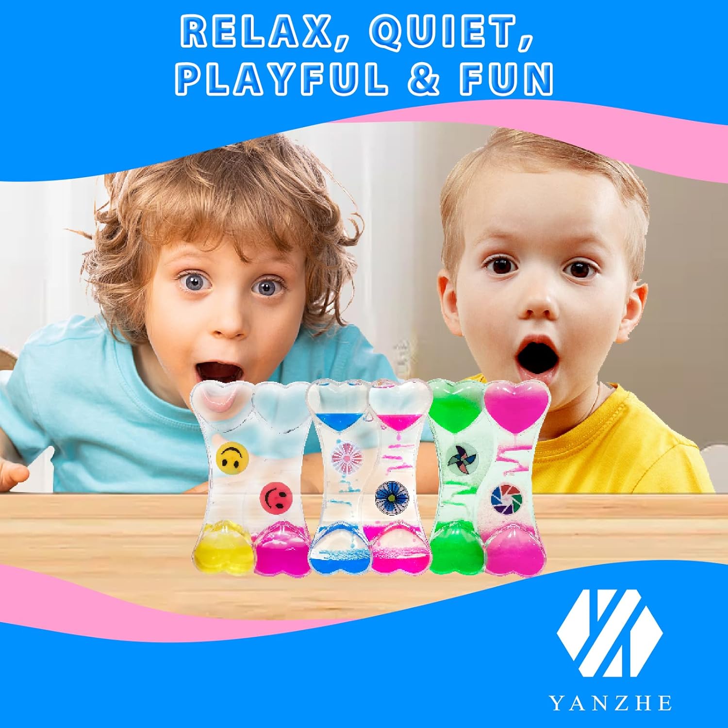 Liquid Motion Bubbler for Kids and Adults, Liquid Motion Bubbler Sensory Toys, Liquid Timer for