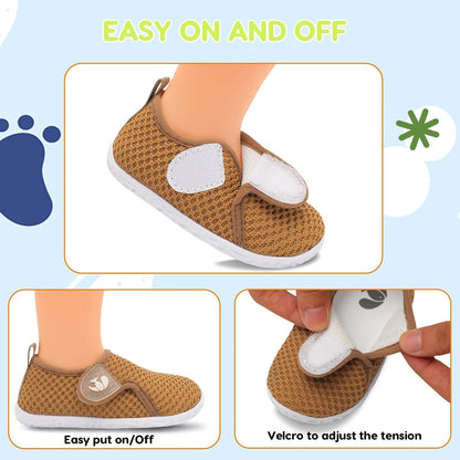 FEETCITY Baby Boys Girls First Walking Shoes Infant Sneakers Crib Shoes Breathable Lightweight Slip