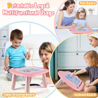 Smasiagon Magnetic Drawing Board for Kids, Toddler Toys for 1-2 Year Old Girl, Portable Doodle