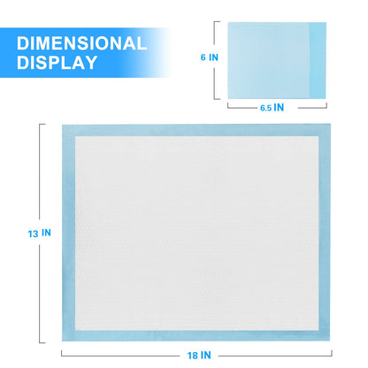 Baby Disposable Changing Pad, 100Pack Soft Waterproof Mat, Portable Diaper Changing Table & Mat