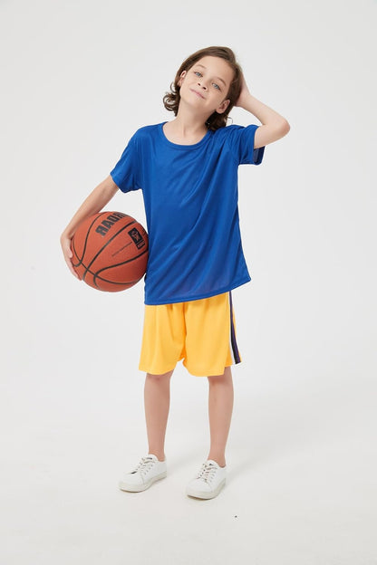 6-Pack Boys Athletic T-Shirts Quick Dry Short-Sleeve Tops Youth Moisture Wicking Running Sports