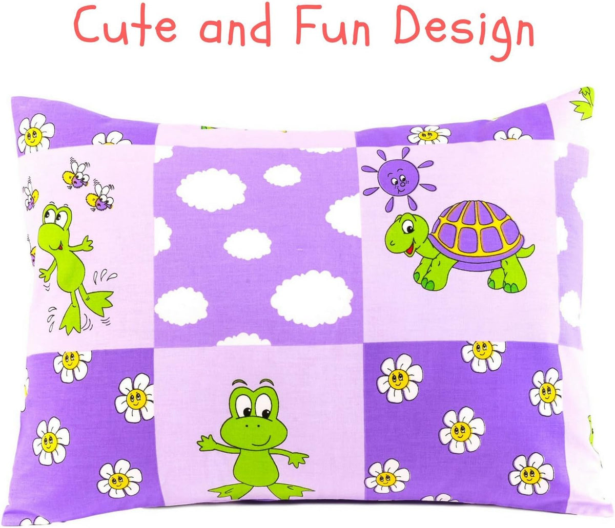 Toddler Pillowcase 13x18 by Comfy Turtles, 100 Natural Cotton, or Get a Smile from a Kid with Cute