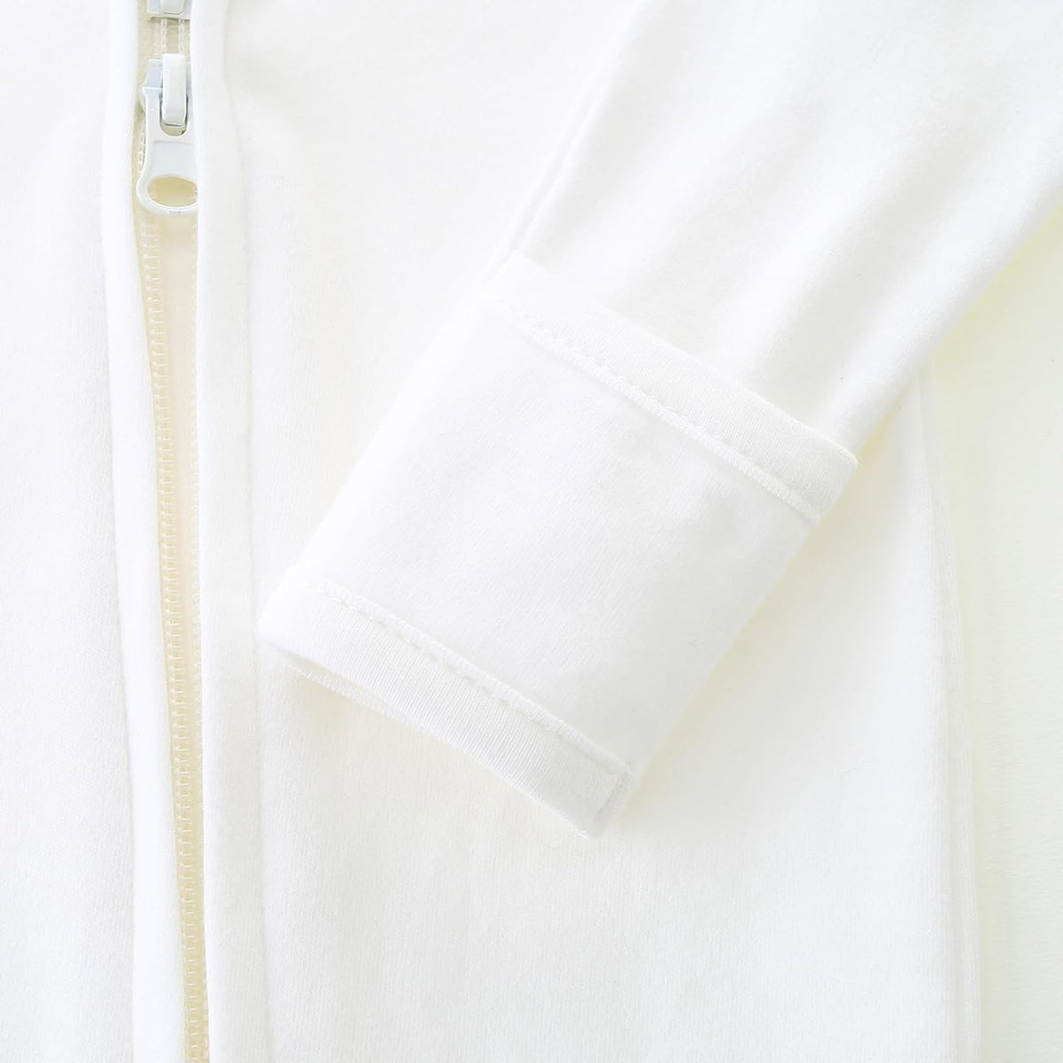 Baby Romper 100% Organic Cotton Pajamas One Piece Long Sleeve Zipper Footie Onesie for 0~12M Baby