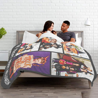 Ships Next Day, Personalized Photo Gifts for Girlfriend, Custom Made Bed Throw Blankets for Kids