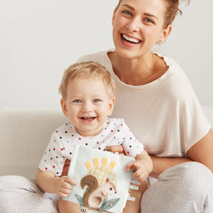 Soft Baby Book with Touch and Feel Pages - Cute Sensory Toy for Babies