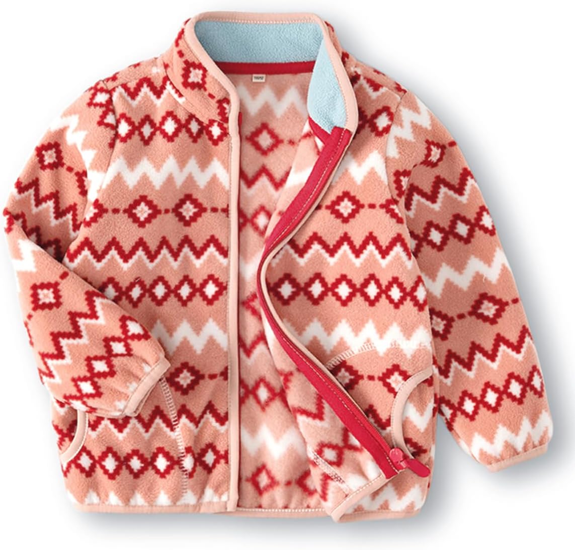 Kids Printed Polar Fleece Jacket Toddler Baby Boys Girls Autumn Winter Warm Sherpa Lining Outerwear