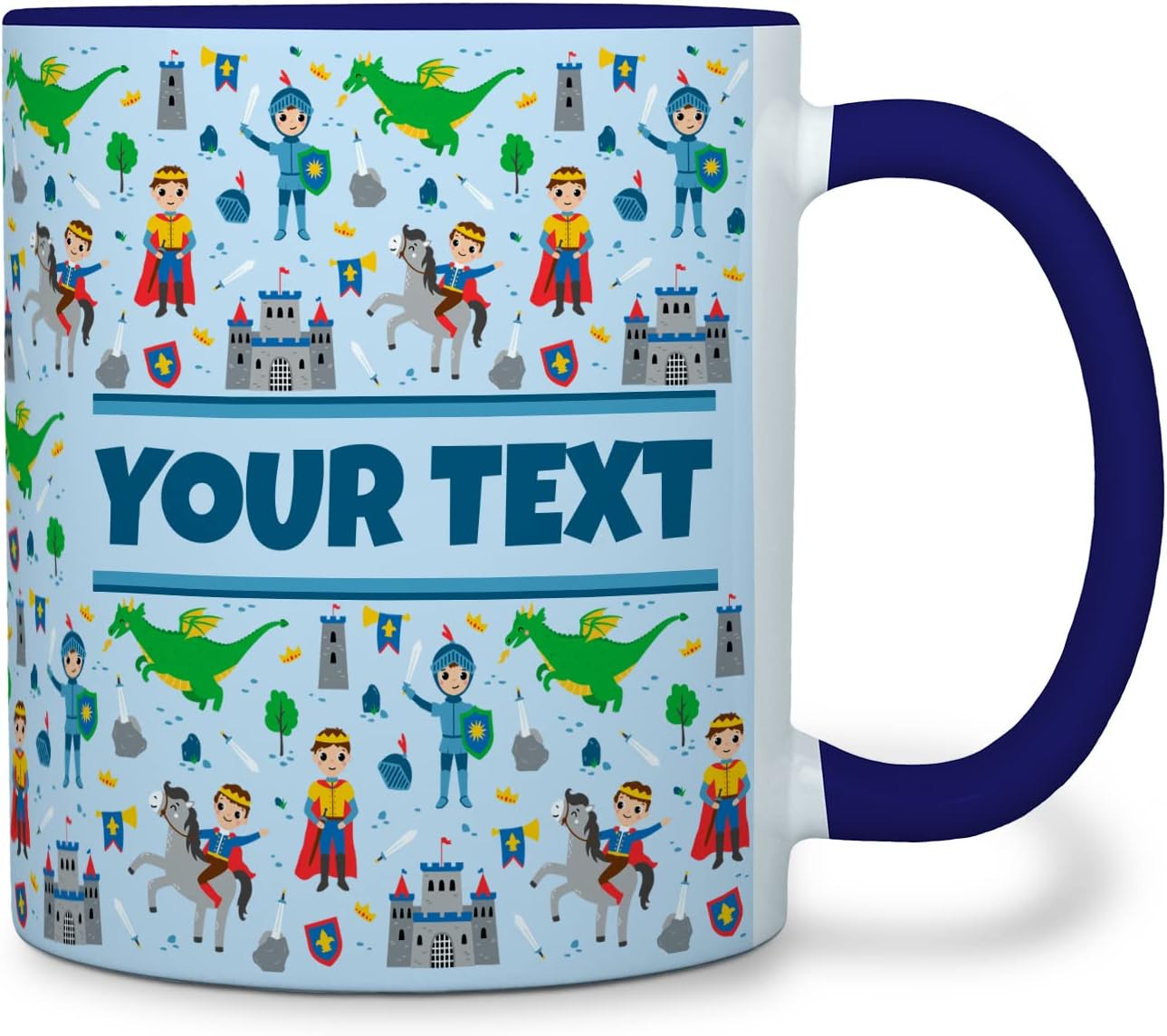 Personalized Mug for Kids - Princes - Custom Name/Text, Ceramic Hot Chocolate/Cocoa/Coffee Cup for
