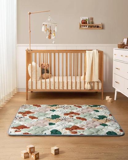 Blissful Diary Baby Play Mats for Floor, 47x47 Inch Playpen Mat, Thicken Padding Foam Playmate for