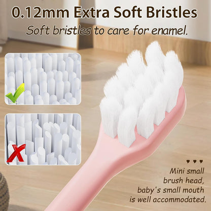 Kids Toothbrushes 8 Pack,Soft Bristle Toothbrush for Toddlers 2-12 Years Old, Cute Multicolor Boys
