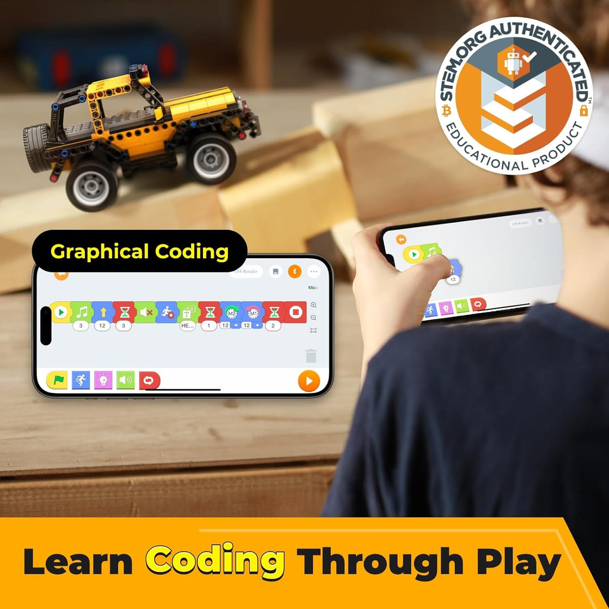 Robot R 4-in-1 Robot Building Kit, APP Remote Control STEM Coding Toys, Educational Gifts for Boys