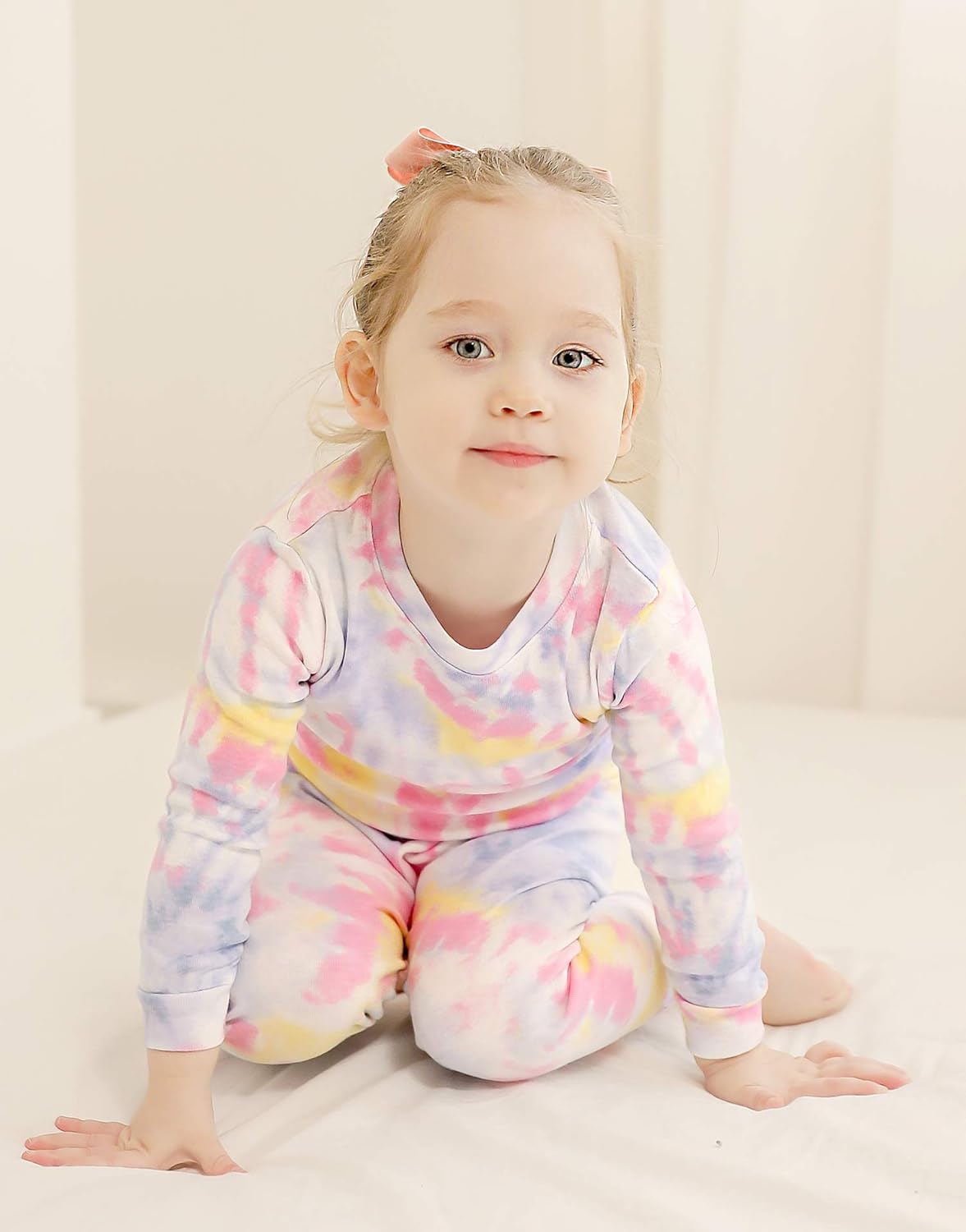 VAENAIT BABY 12M-12Y Toddler Kids Boys Girls 100% Cotton Marbling Tiedye Sung Fit Sleepwear Pajamas