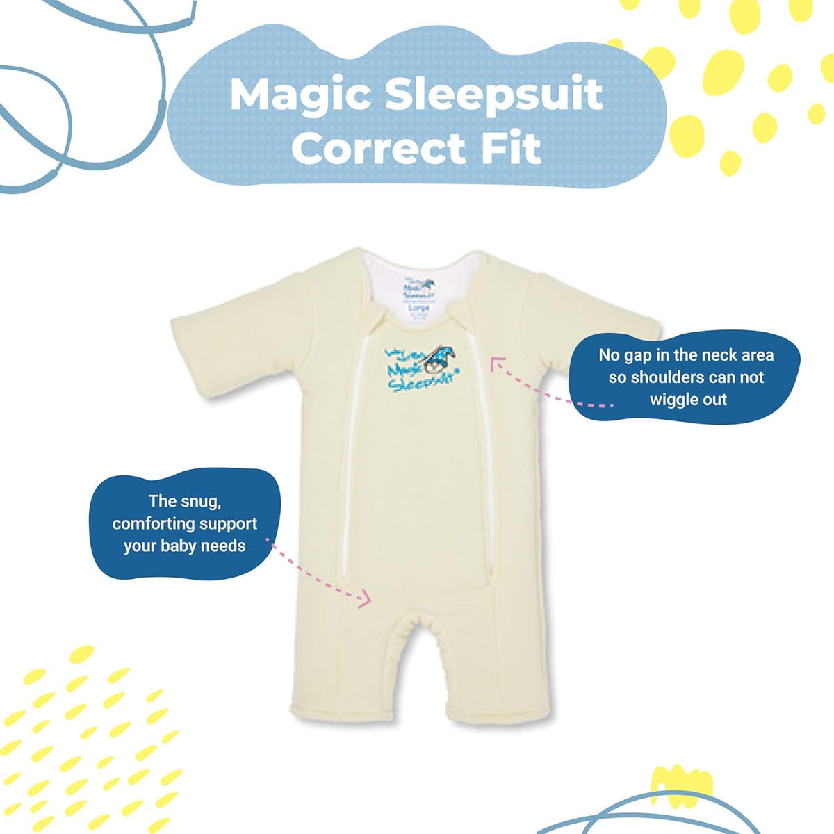 Magic Sleepsuit Baby Merlin's Microfleece Baby Swaddle Transition Product - Soft and Cozy Design