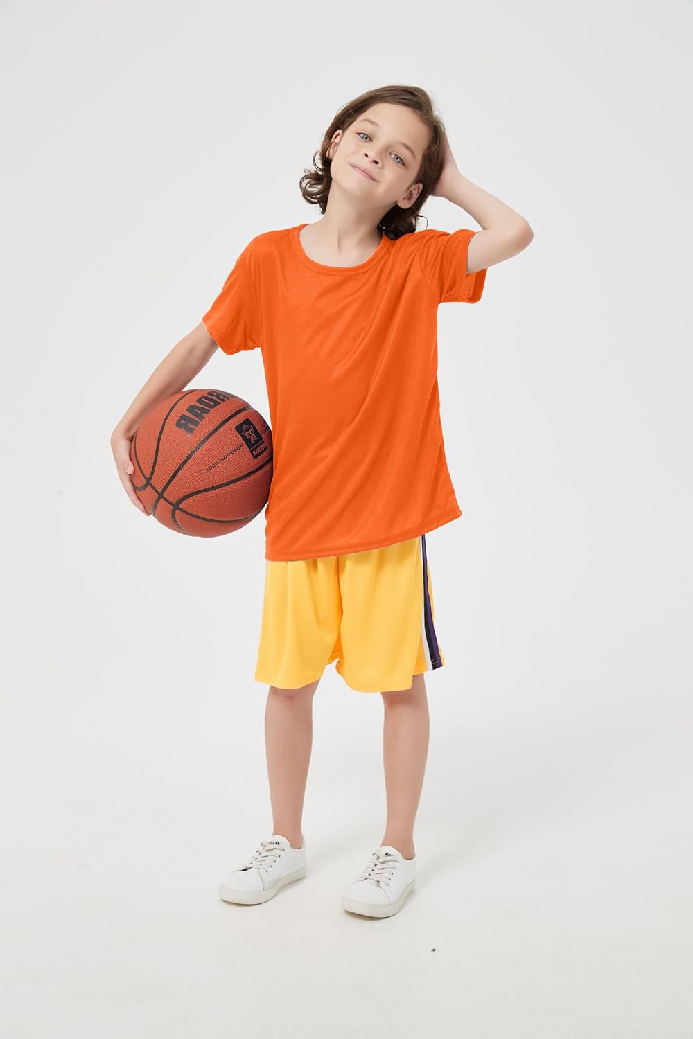 6-Pack Boys Athletic T-Shirts Quick Dry Short-Sleeve Tops Youth Moisture Wicking Running Sports