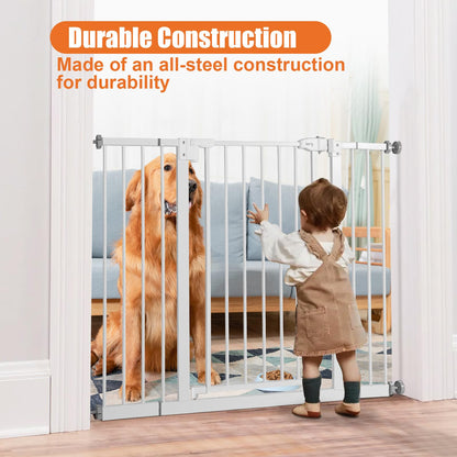 keny 29"-42.5" Baby Gate for Stairs, Auto Close Safety Dog Gate