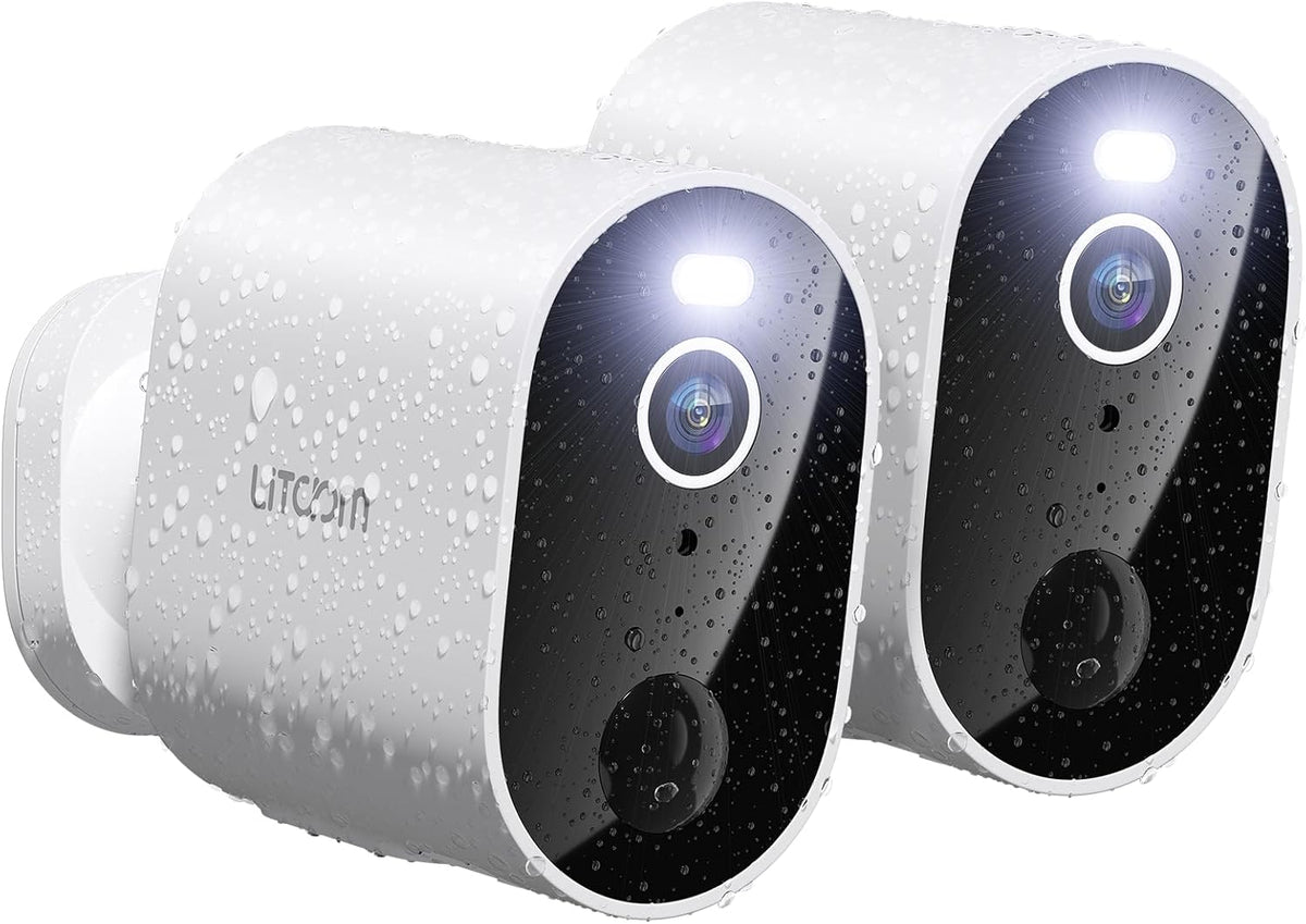 litokam Security Cameras Wireless Outdoor, 2K Battery Powered Outdoor Camera Wireless with Full