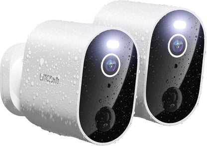 litokam Security Cameras Wireless Outdoor, 2K Battery Powered Outdoor Camera Wireless with Full