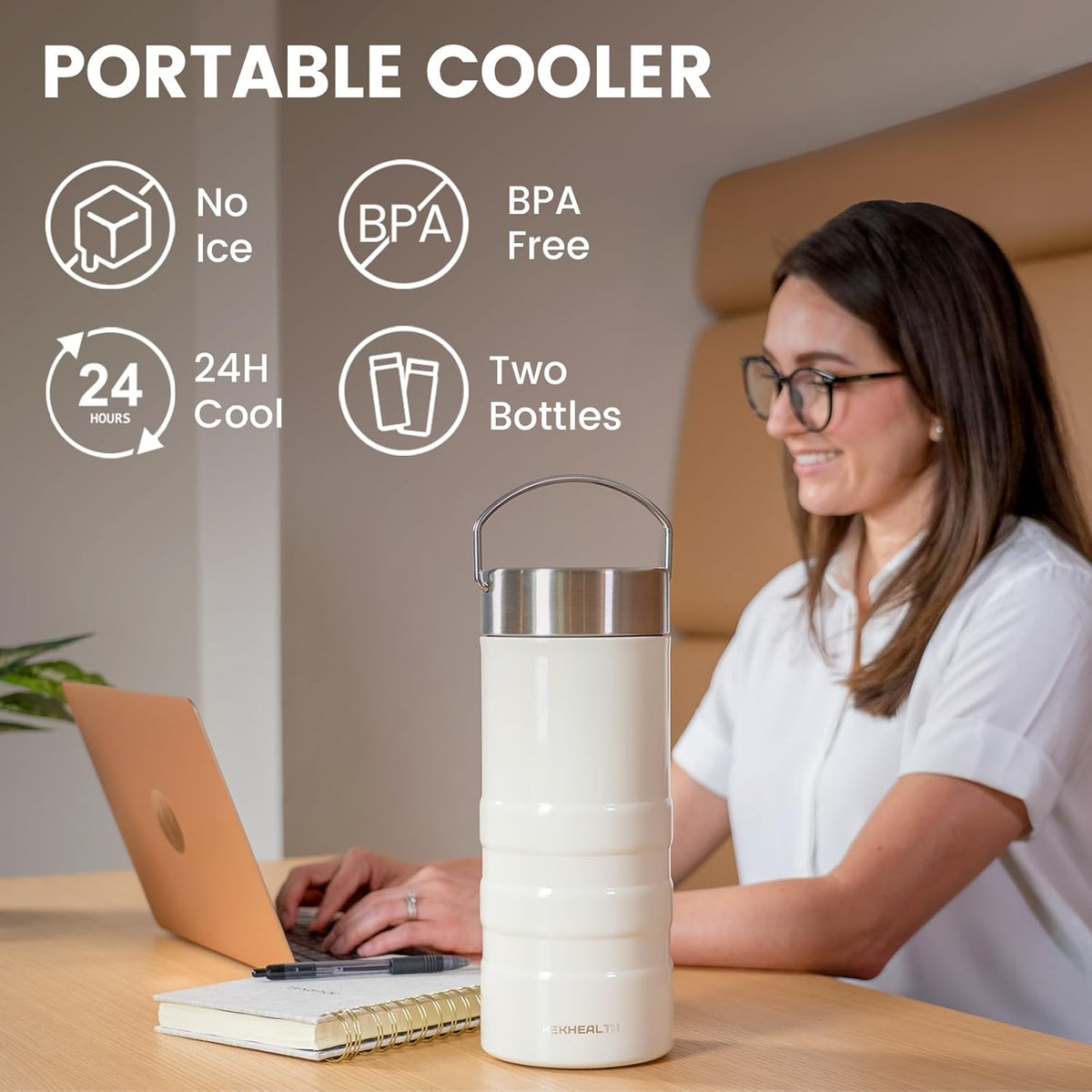 22oz Breast Milk Cooler for Work and Travel, 24 Hours All-Day Cooling, Large Capacity Portable