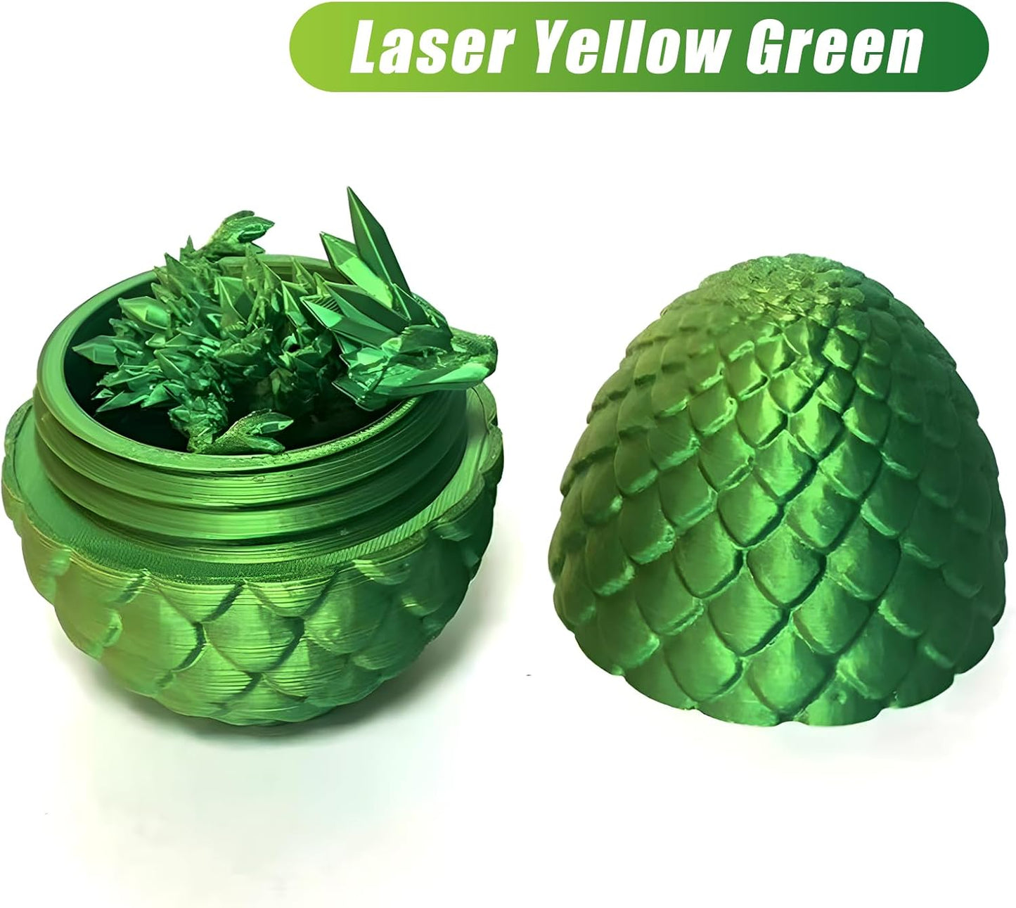 3D Printed Dragon Egg,Mystery Crystal Dragon Fidget Toys,Articulated Dragon,Home Desk Decor Easter