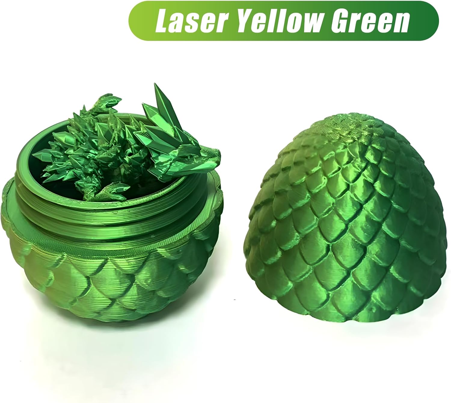 3D Printed Dragon Egg,Mystery Crystal Dragon Fidget Toys,Articulated Dragon,Home Desk Decor Easter