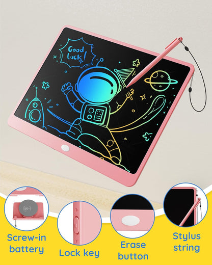 TEKFUN LCD Writing Tablet Doodle Board, 16 Inch Colorful Drawing Tablet Writing Pad,Toddler Toys
