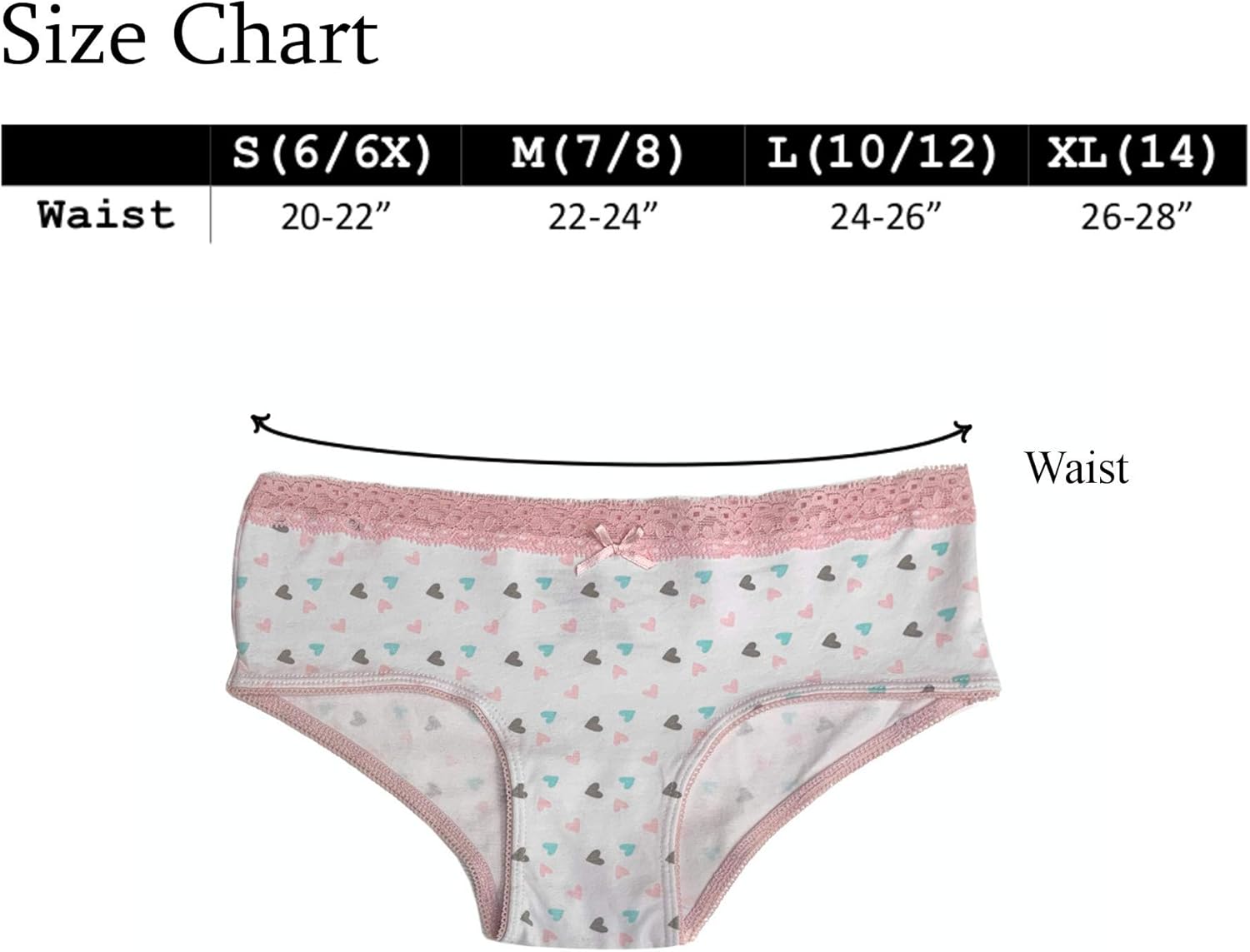 Popular Girls Underwear Hipster Panty - Soft Cotton Panties Underwear for Girls & Teen Size 7-14