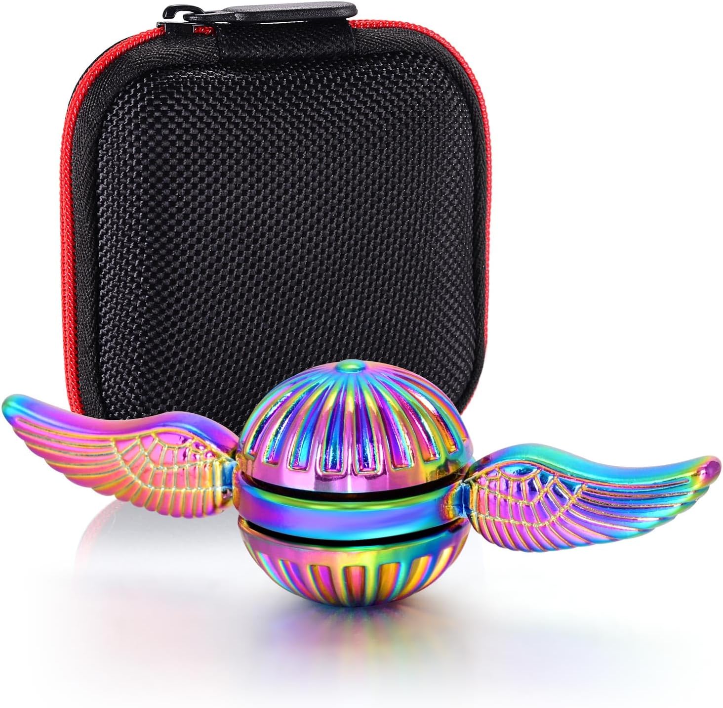 Solid Metal Sphere Fidget Spinner Iridescent Sensory Hand Finger Spinning Toy ADD ADHD Stress