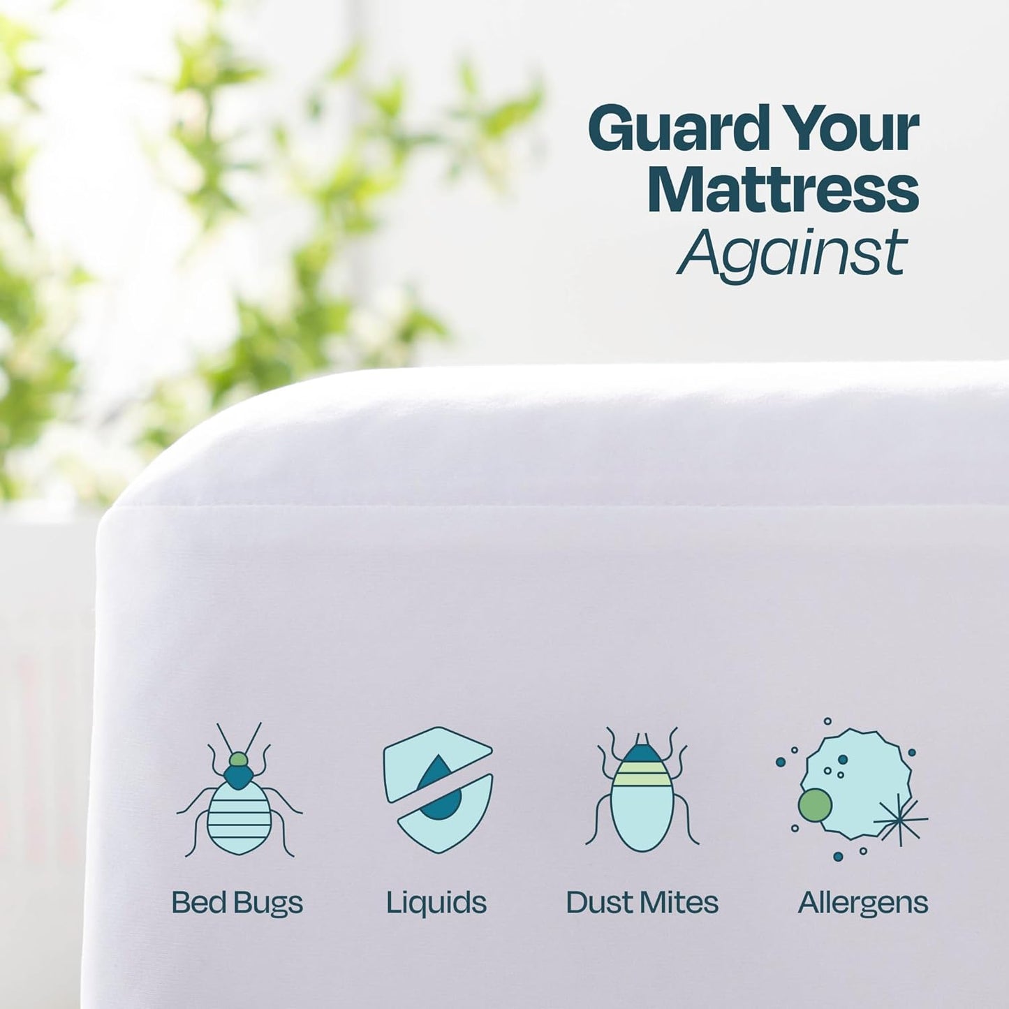 Linenspa Zippered Mattress Encasement – King Size Waterproof Mattress Protector – Quiet Cover &