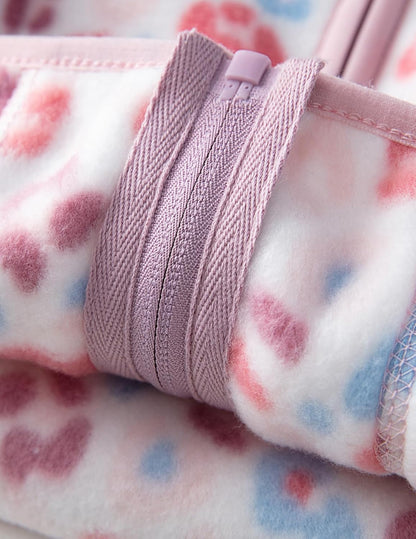 Kids Printed Polar Fleece Jacket Toddler Baby Boys Girls Autumn Winter Warm Sherpa Lining Outerwear