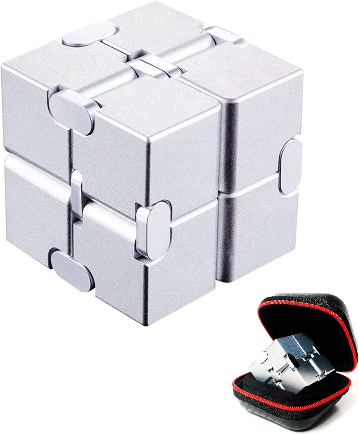 Infinity Cube Fidget Toys Aluminum Metal Stress Relief and Anti Anxiety Finger Flip Cubes Toys for