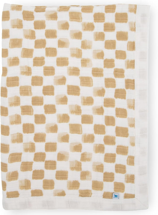 Little Unicorn Newborn Receiving Quilt | Ultra- Soft, Multi-Layered Muslin Fabric | Gift for