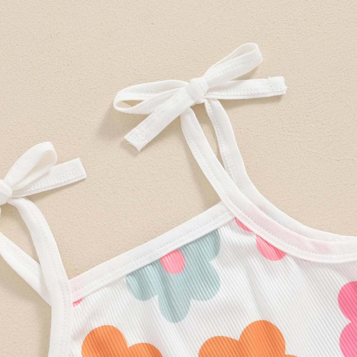 WZTYYDS Toddler Baby Girl Summer Clothes Floral Romper Tie-Up Strap Halter Jumpsuit Infant Summer