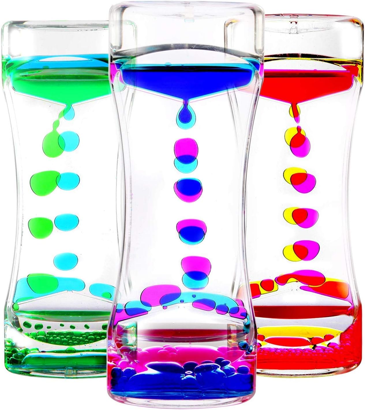 YUE MOTION Liquid Motion Bubbler Visual Sensory Toys, 2 Minute Liquid Timer– New Big Calming