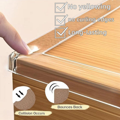 Clear Self Adhesive Edge,1.18in Width x118.2in Length,(3cmx3m) Self-Adhesive Table Edge Guard,Sharp